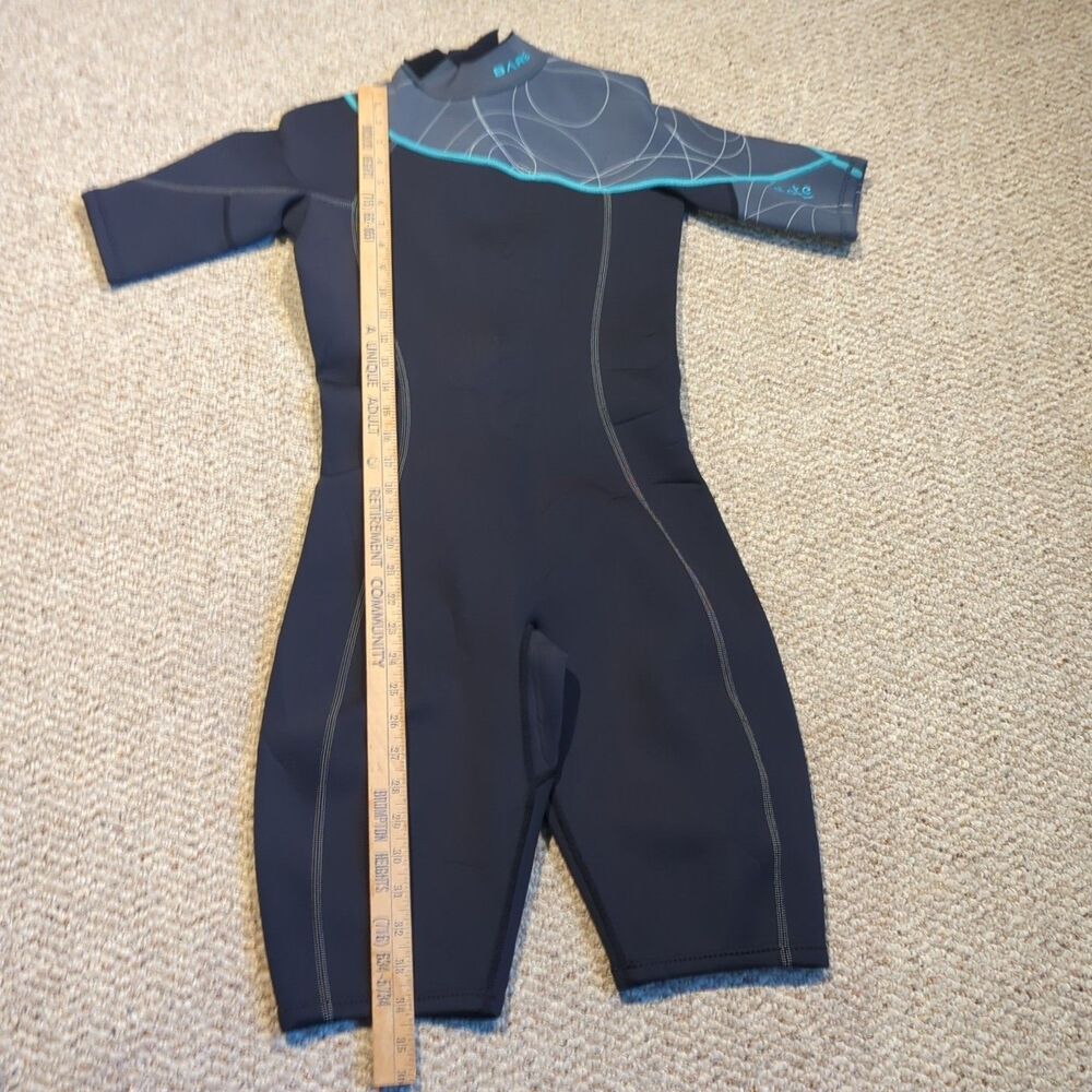 Bare Elate Wetsuit 2mm Womens 6 Black Grey Teal Water Sports Scuba Shorts - Picture 2 of 8